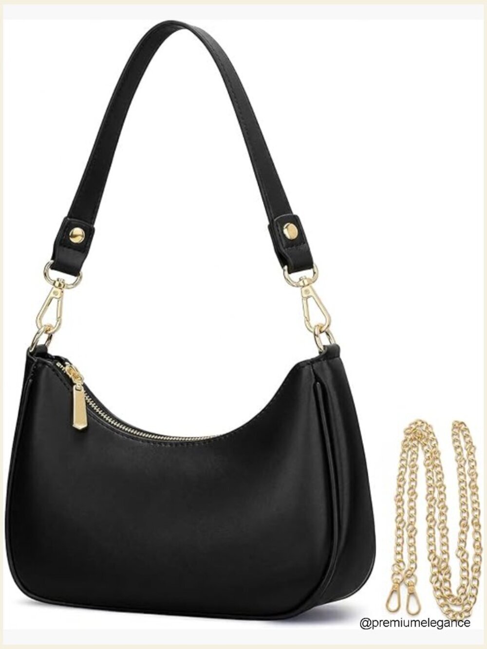 Mini Hobo Shoulder Bag Vegan Leather Compact Crossbody Purse